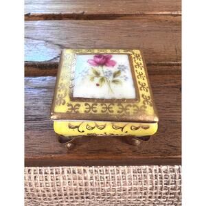 PM Martinroda East Germany Porcelain Hand Painted Trinket Box~Pill Box